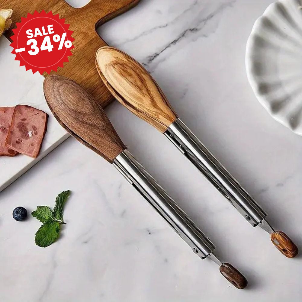 Heritage Wood & Steel Tongs | Set of 2 - SALE -34%