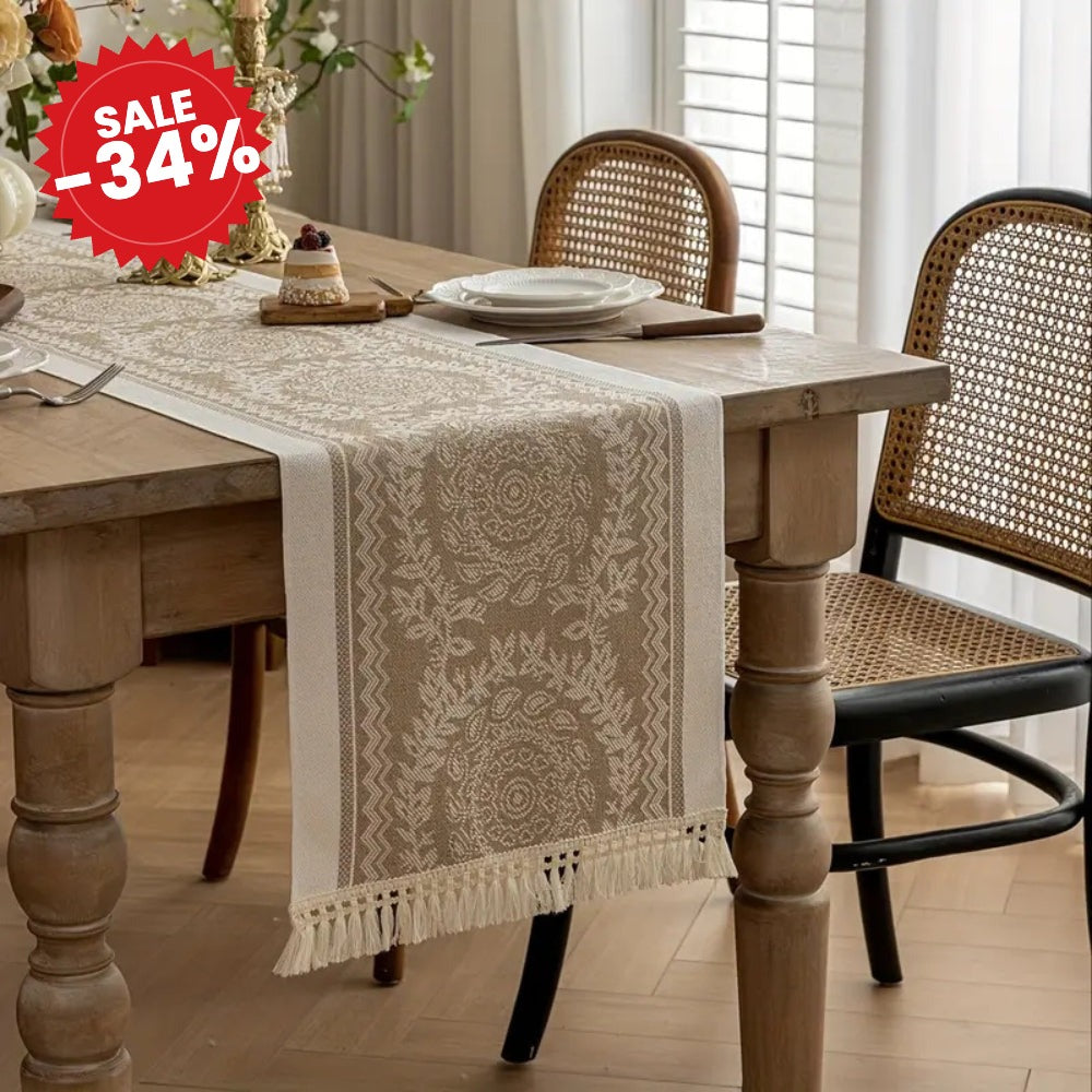 Leona Luxury Linen Table Runner - SALE -34%