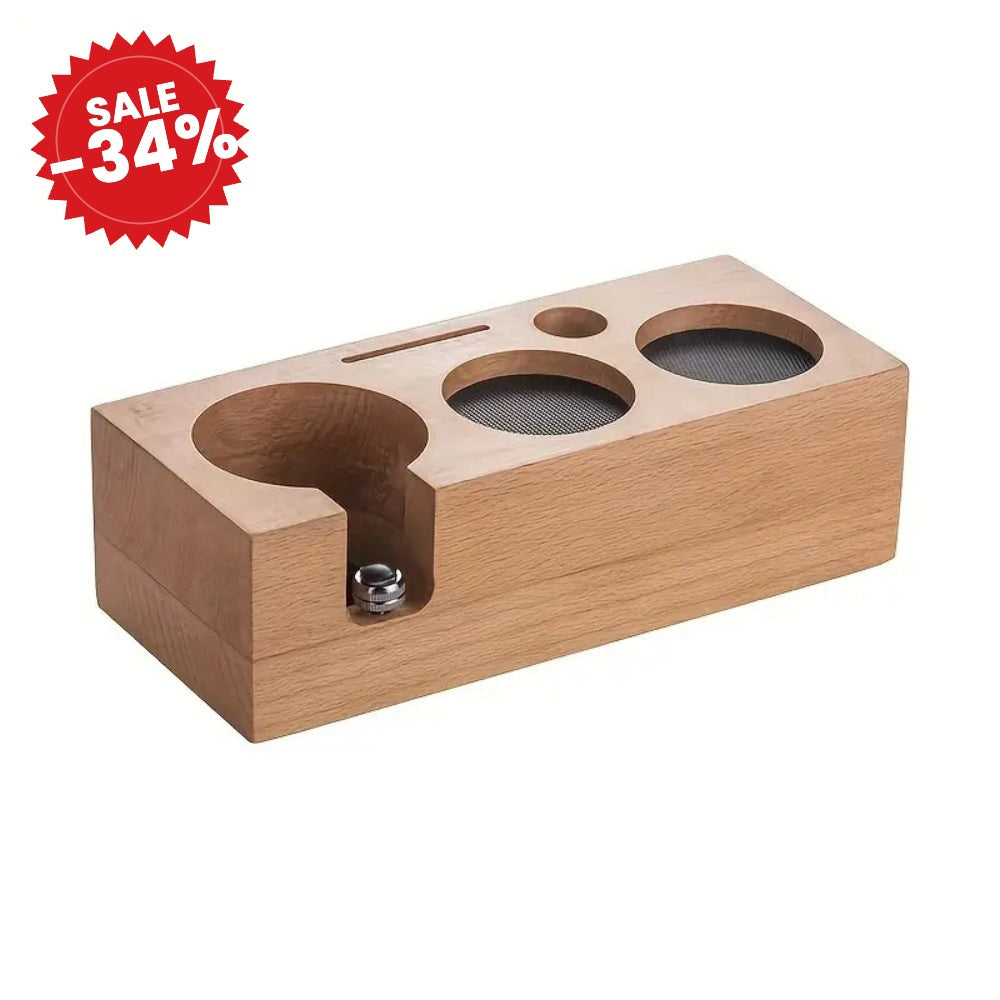 Rectangular Wood Coffee Tamper Station - SALE -34%