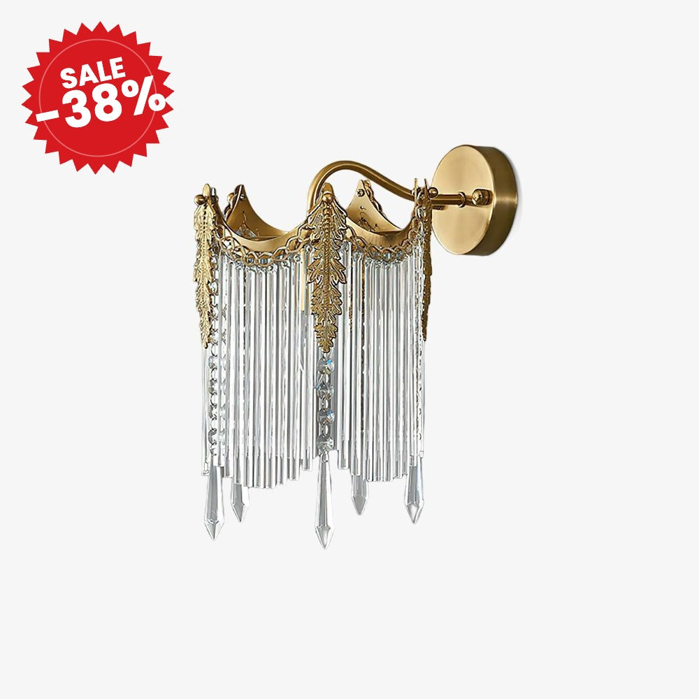 Glam Brass Cascading Glass Wall Sconce - SALE -38%