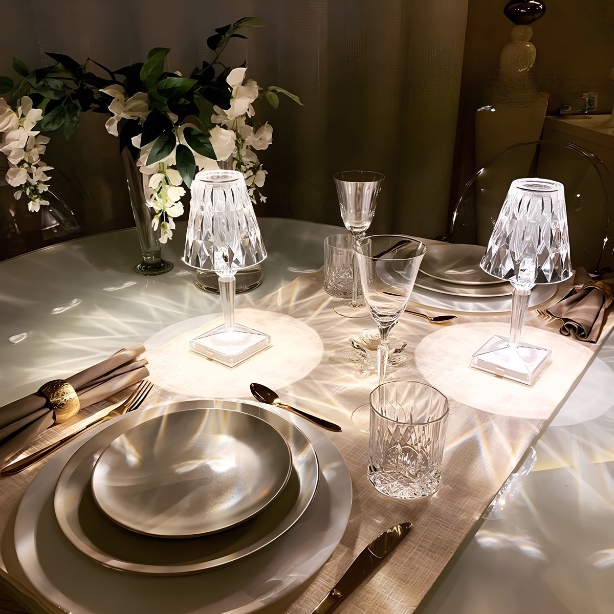 Crystal-Effect Table Lamp | Sparkling Ambient Light