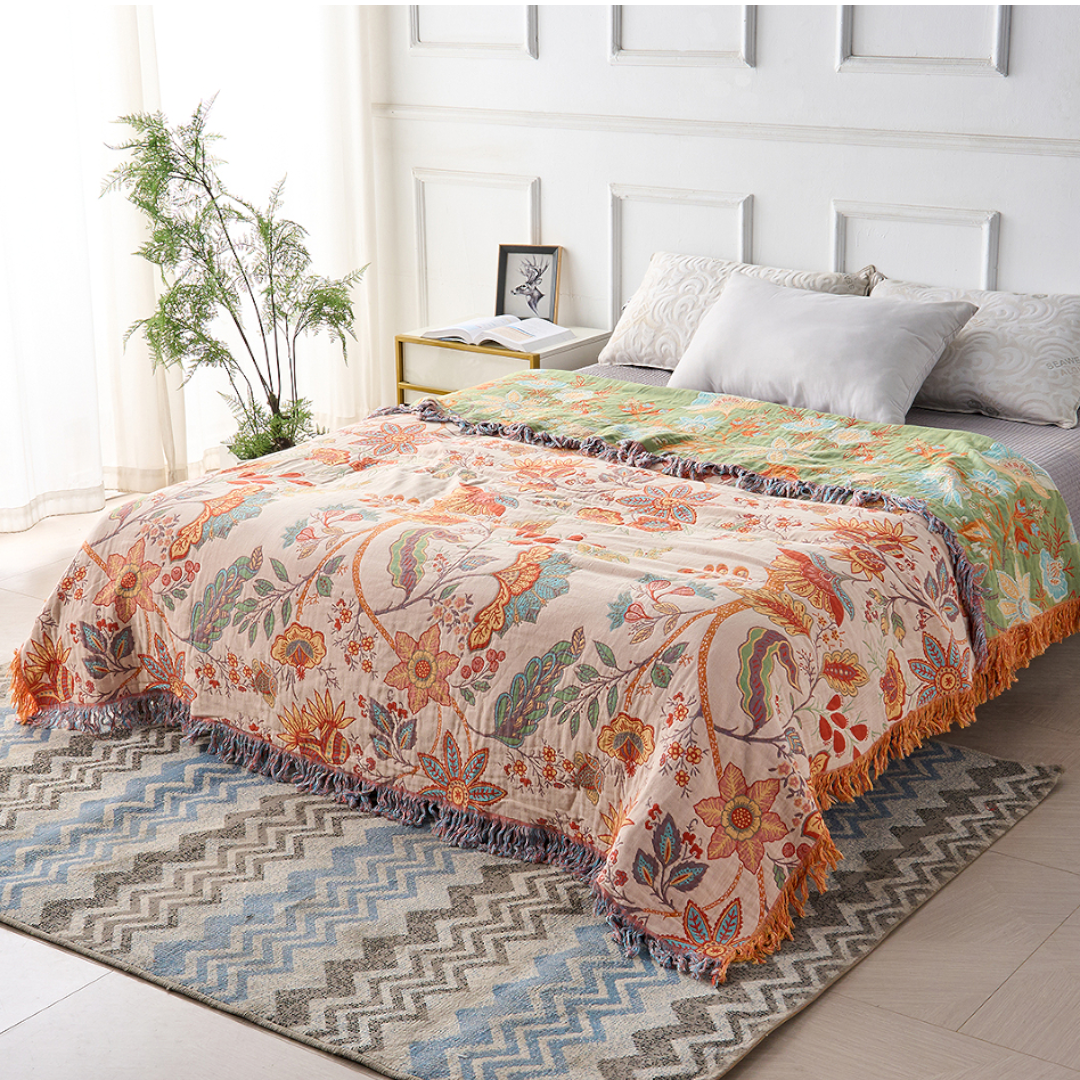 Floral Throw Blanket | Boho