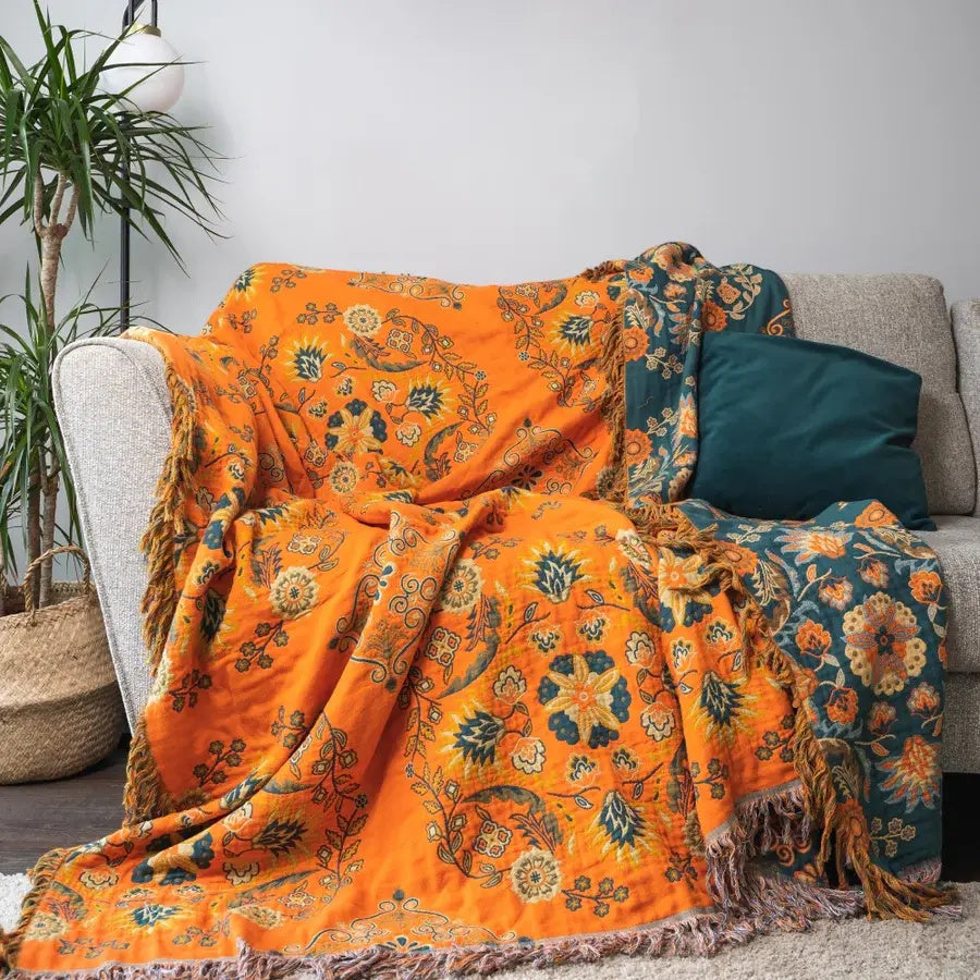 Soft Boho Throw Blanket | Knitted