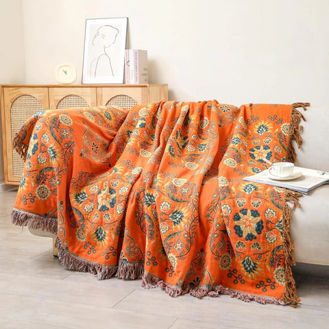 Soft Boho Throw Blanket | Knitted