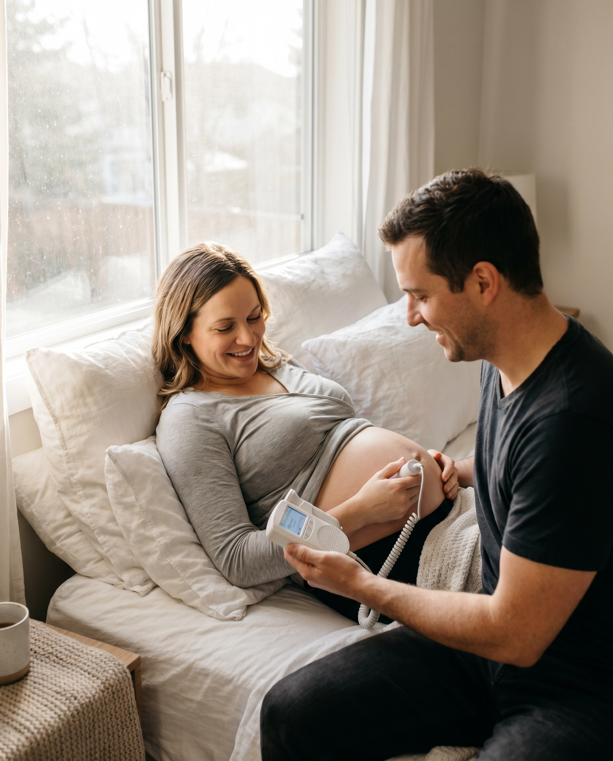 Baby Heartbeat Monitor | Fetal Doppler with 3MHz Probe, LCD Display & Speaker | Safe for Home Use | Hear Your Baby's Heartbeat from 12 Weeks