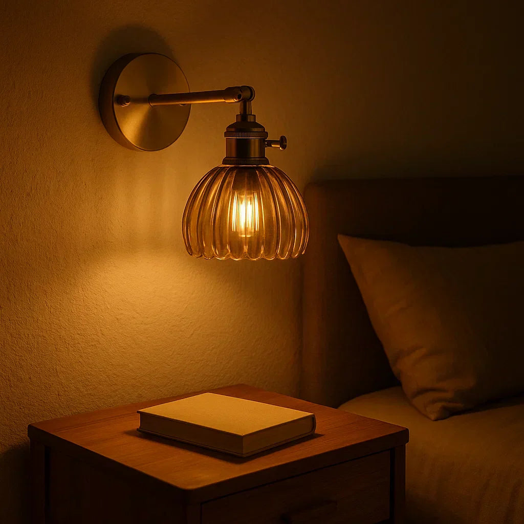 Glass Tulip Wall Light | Vintage-Inspired Design