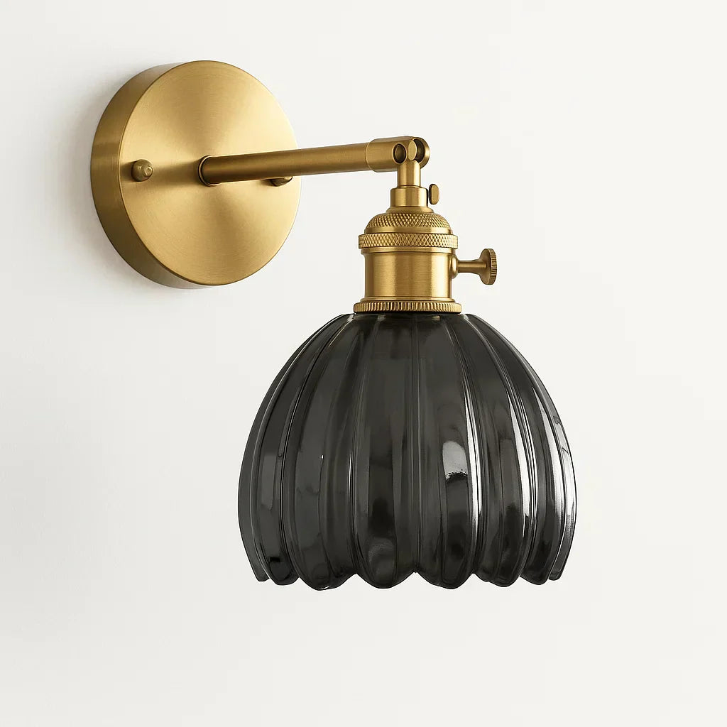 Glass Tulip Wall Light | Vintage-Inspired Design