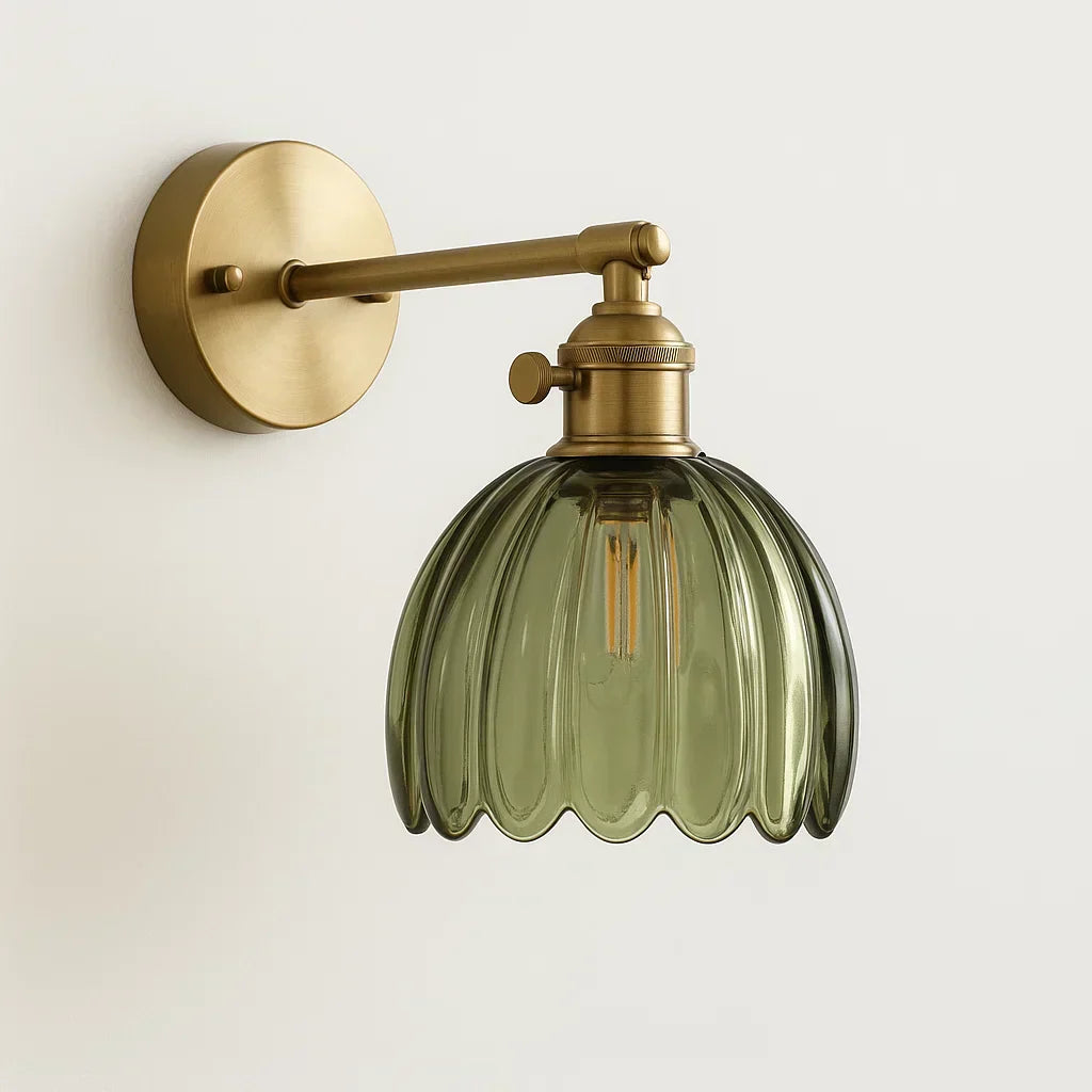 Glass Tulip Wall Light | Vintage-Inspired Design