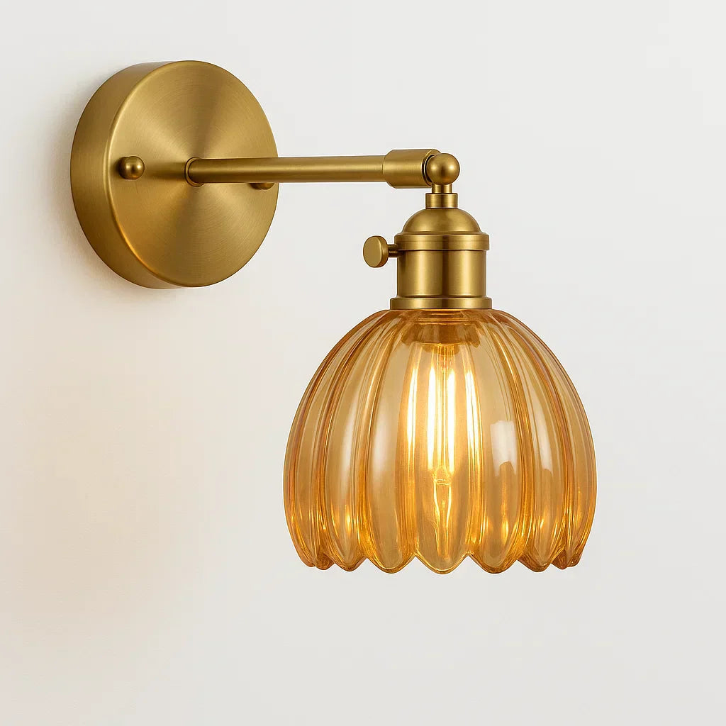 Glass Tulip Wall Light | Vintage-Inspired Design