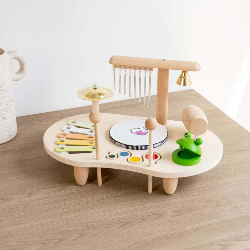 Wooden Xylophone And Rhythm Instrument Toy Set