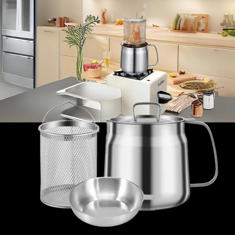 2-in-1 Deep Frying Pot - Food Prep | Time Saving | Multi-Function