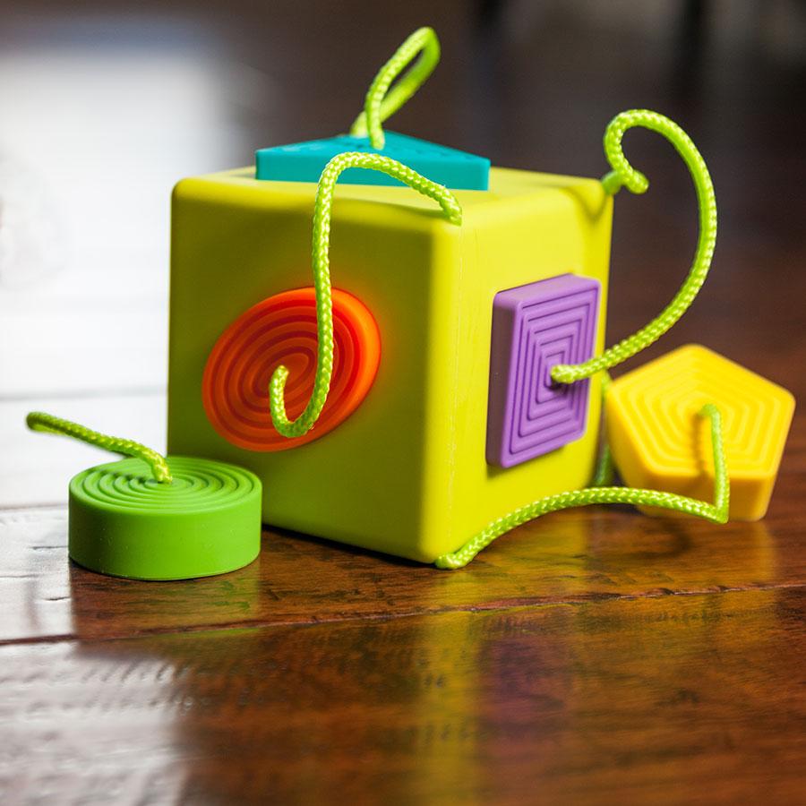 Baby Silicone Tethered Shape Sorting Cube