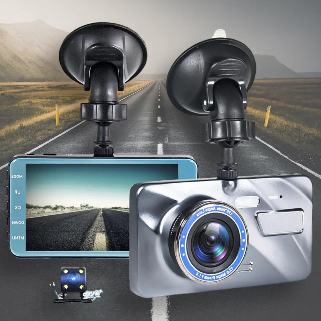 Wireless Front And Rear Dash Cam Dashboard Camera For Car With Night Vision - Kitchen Tool | Multi-Function | Profession