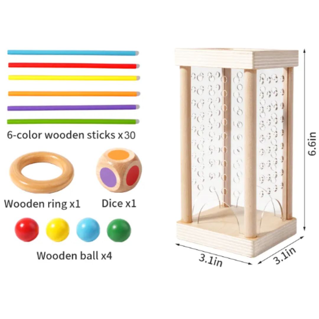 Kids Wooden Ball Drop Tabletop Game Set