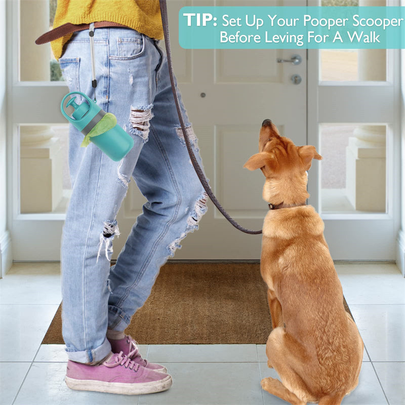 Portable Dog Pooper Scooper with Built-in Bag Dispenser | Compact Design for Easy Waste Cleanup 2