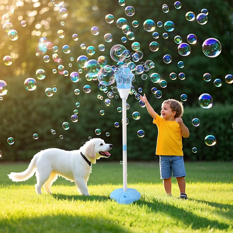 Toddler Automatic Light-Up Outdoor Bubble Machine