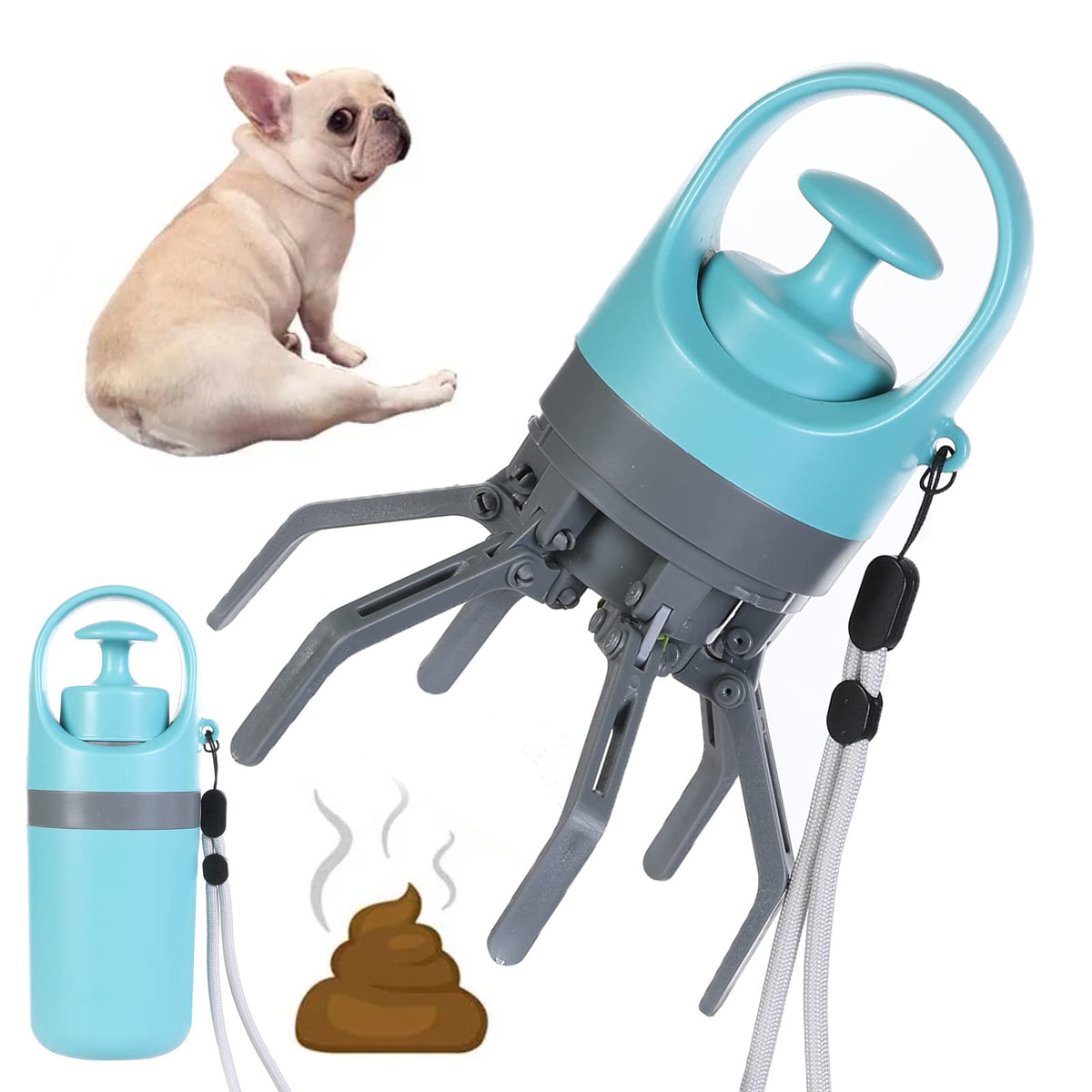 Portable Dog Pooper Scooper with Built-in Bag Dispenser | Compact Design for Easy Waste Cleanup 1