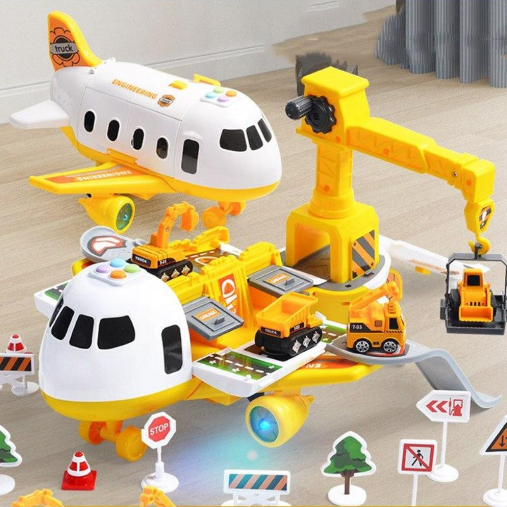Kids Musical Transforming Inertia Airplane Toy