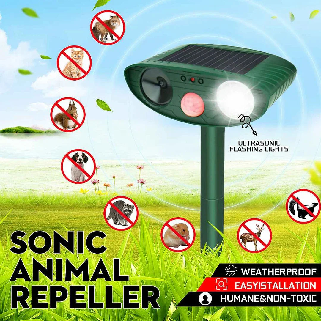 Motion-Activated Solar Ultrasonic Animal Repeller