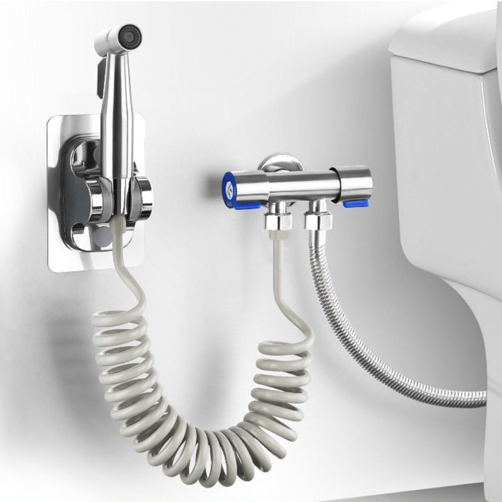 Powerful Handheld Self Cleaning Toilet Bidet Spray Attachment - Food Prep | Professional Kitchen | Cooking Gadget
