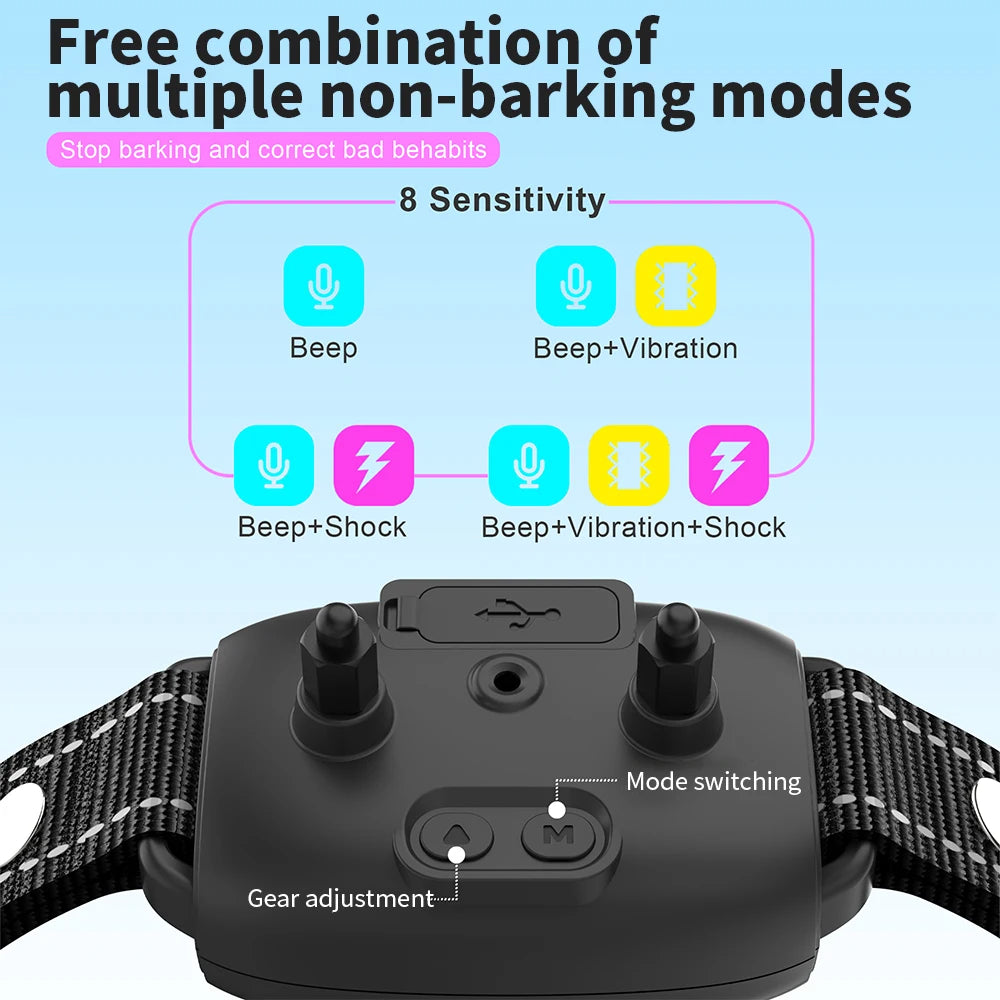 Smart Anti-Barking Dog Collar | Rechargeable & Waterproof with Adjustable Sensitivity for Effective Training 8