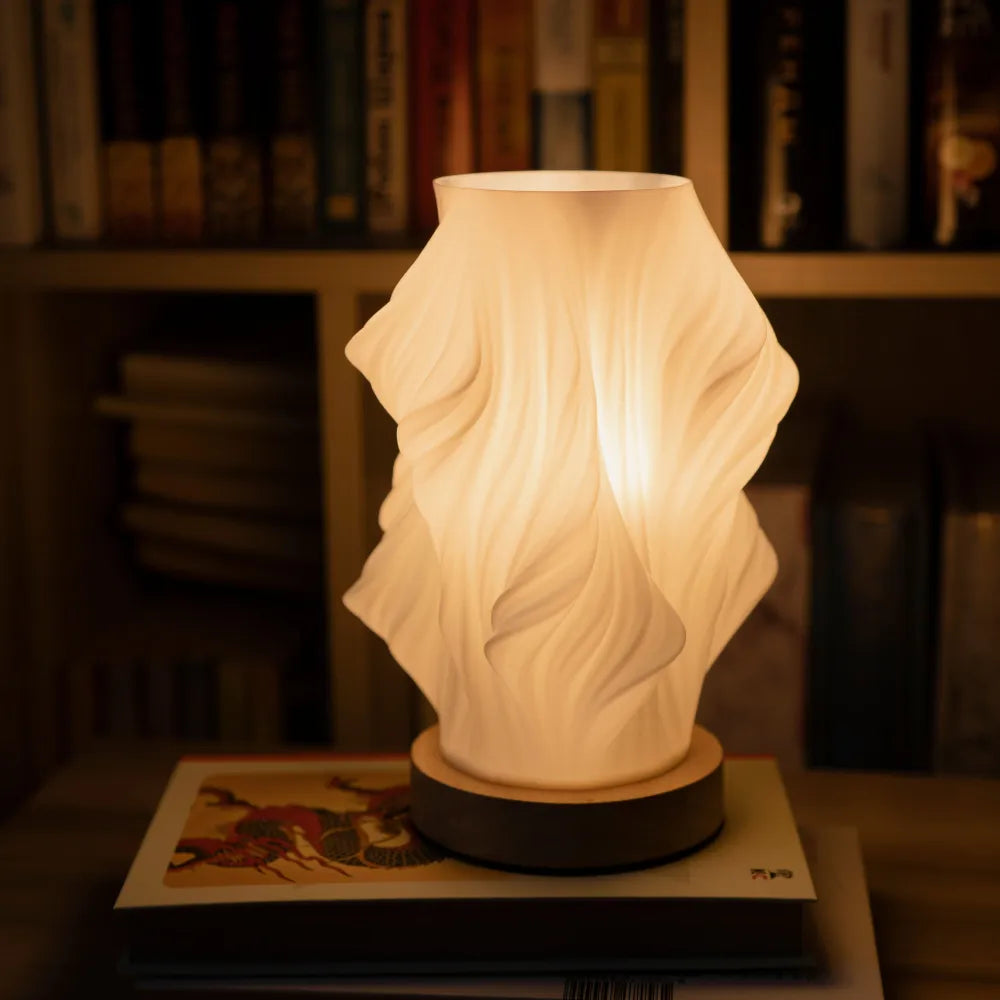 Pleated LED Table Lamp | Soft Sculptural Glow