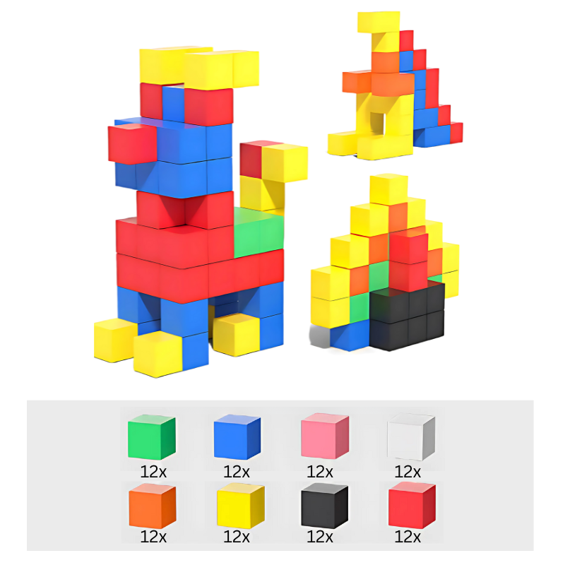 Kids Magnetic Matching Puzzle Cube Toy Set
