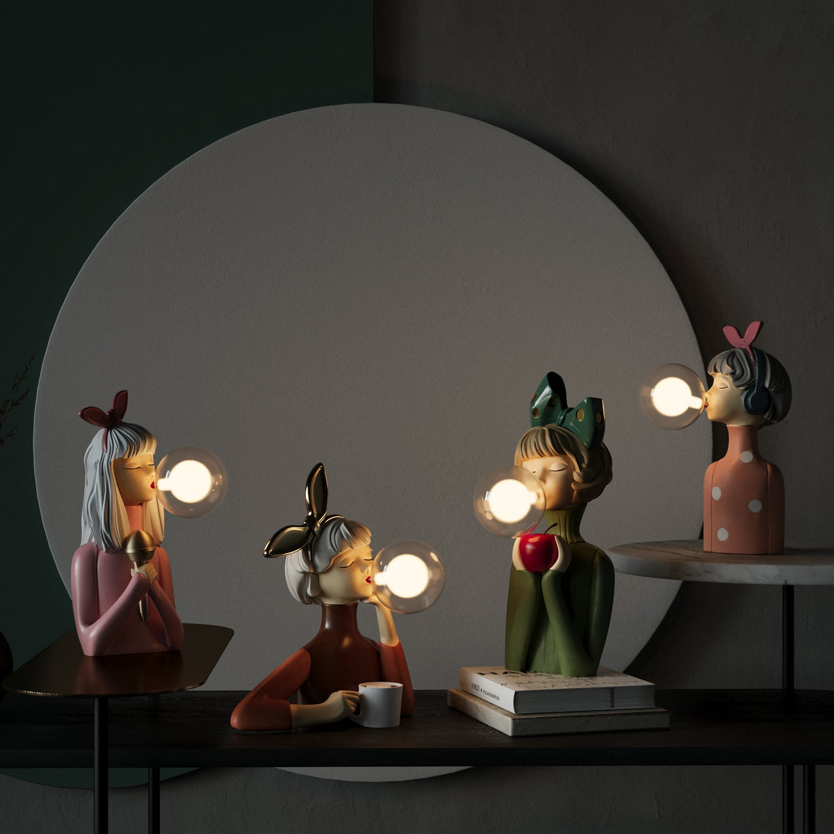 ArtisanCraft | Elegant Handmade Wood and Textile Bedside Table Lamp 5
