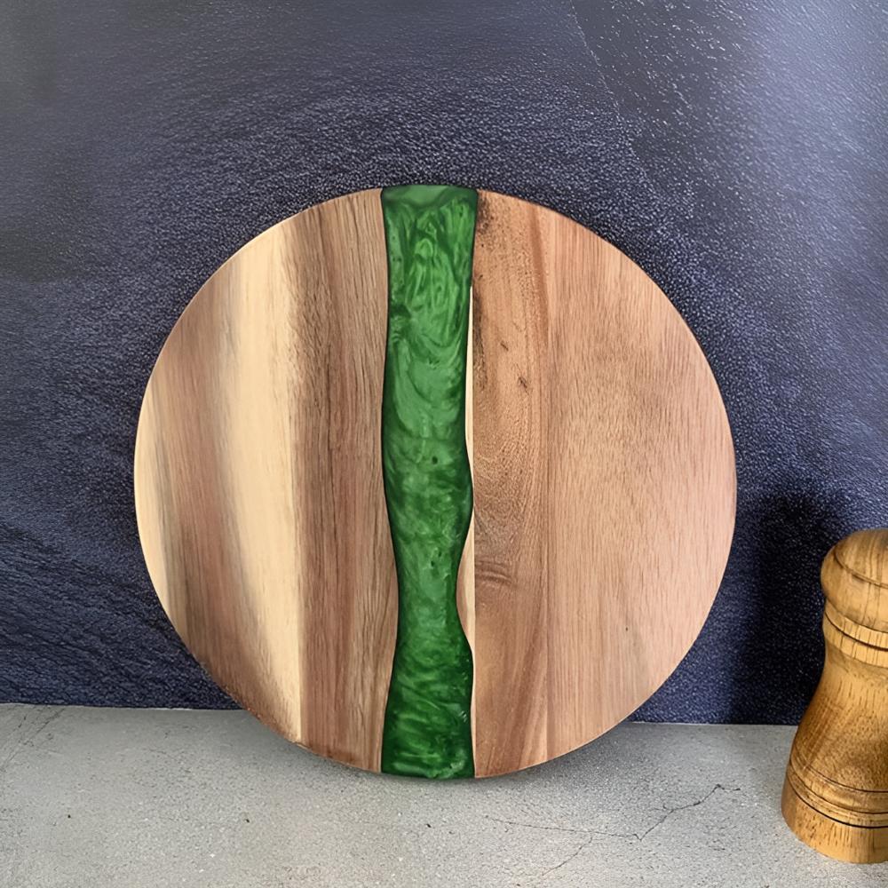 Artisan Epoxy Round Wood Chopping Board 5