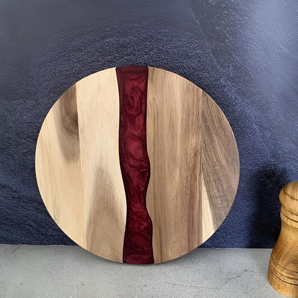 Artisan Epoxy Round Wood Chopping Board 6