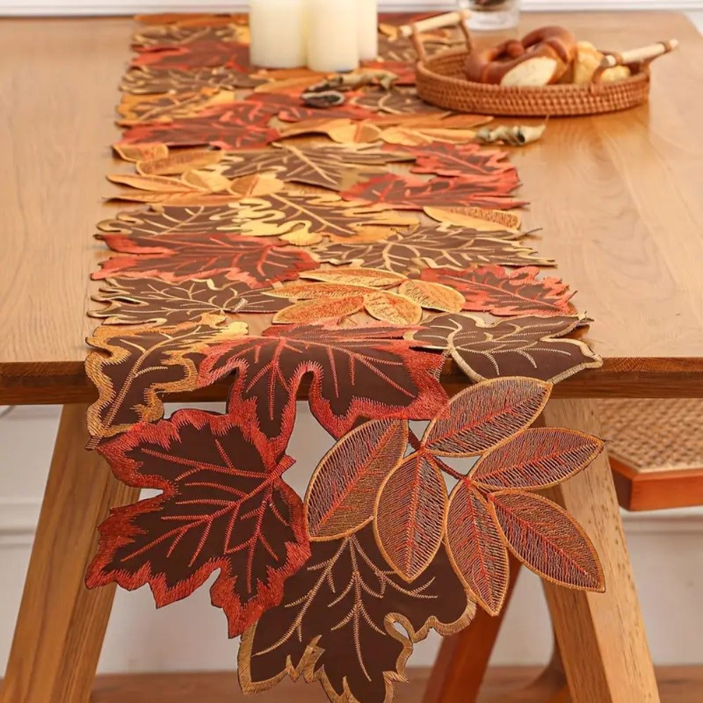 Autumn Leaves Table Runner for Dining Decor 0
