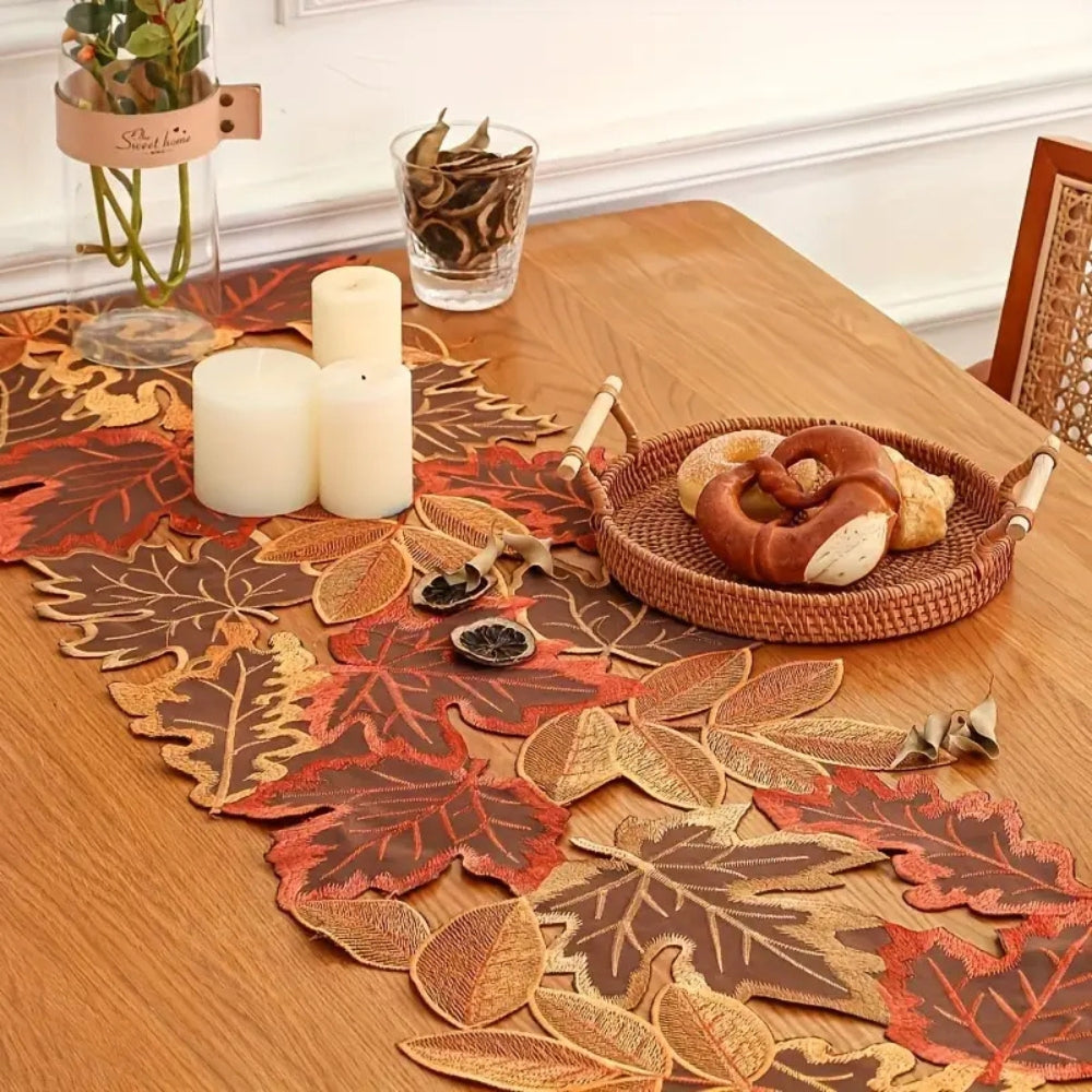 Autumn Leaves Table Runner for Dining Decor 4