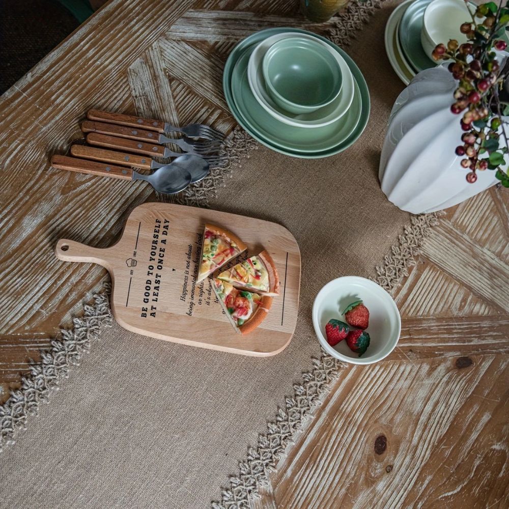 Burlap Charm Boho Table Runner 5