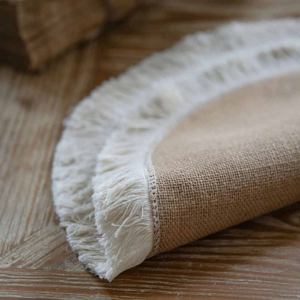 Burlap Charm Boho Table Runner 9