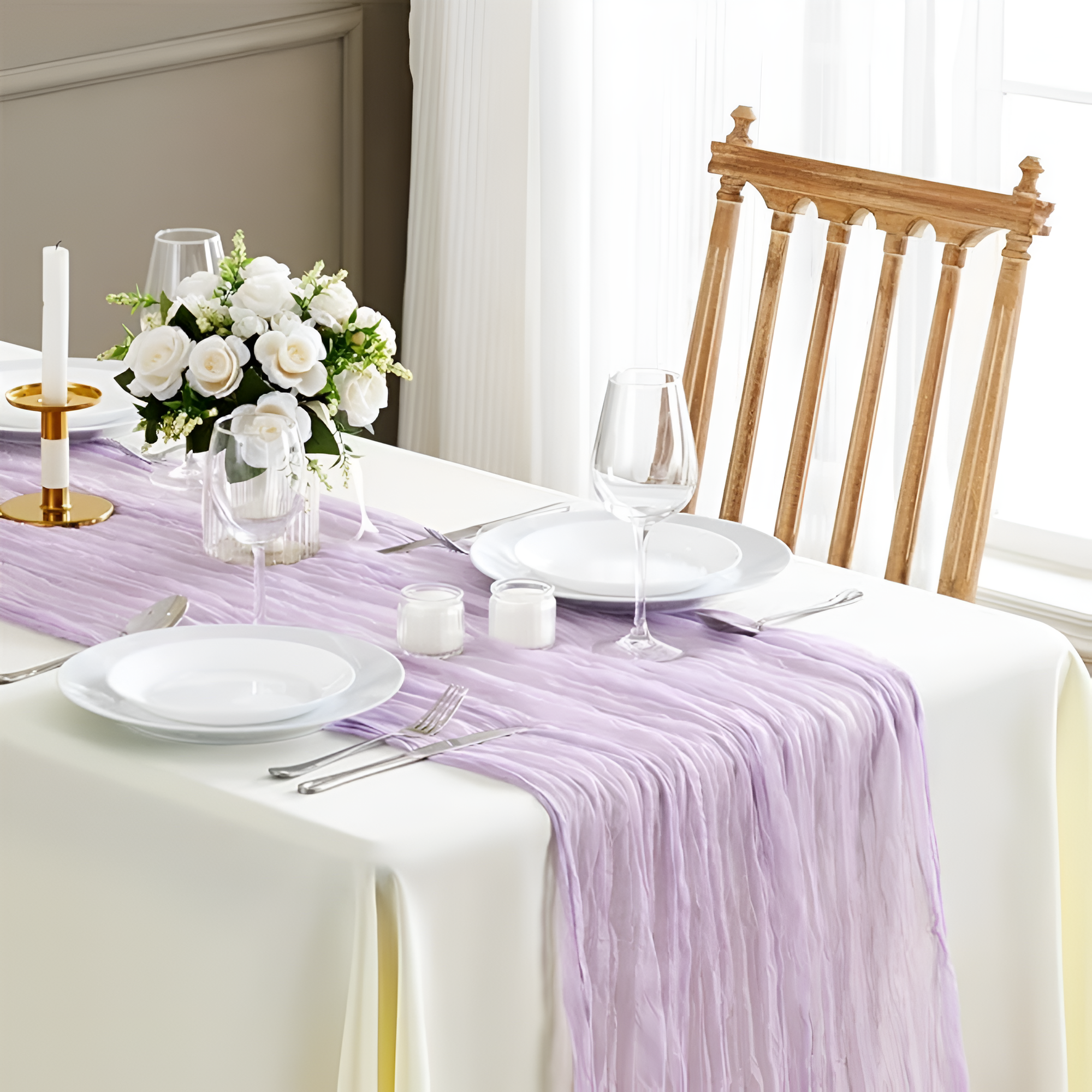 Cheesecloth Flowy Table Runner | 10 Pcs Set 8