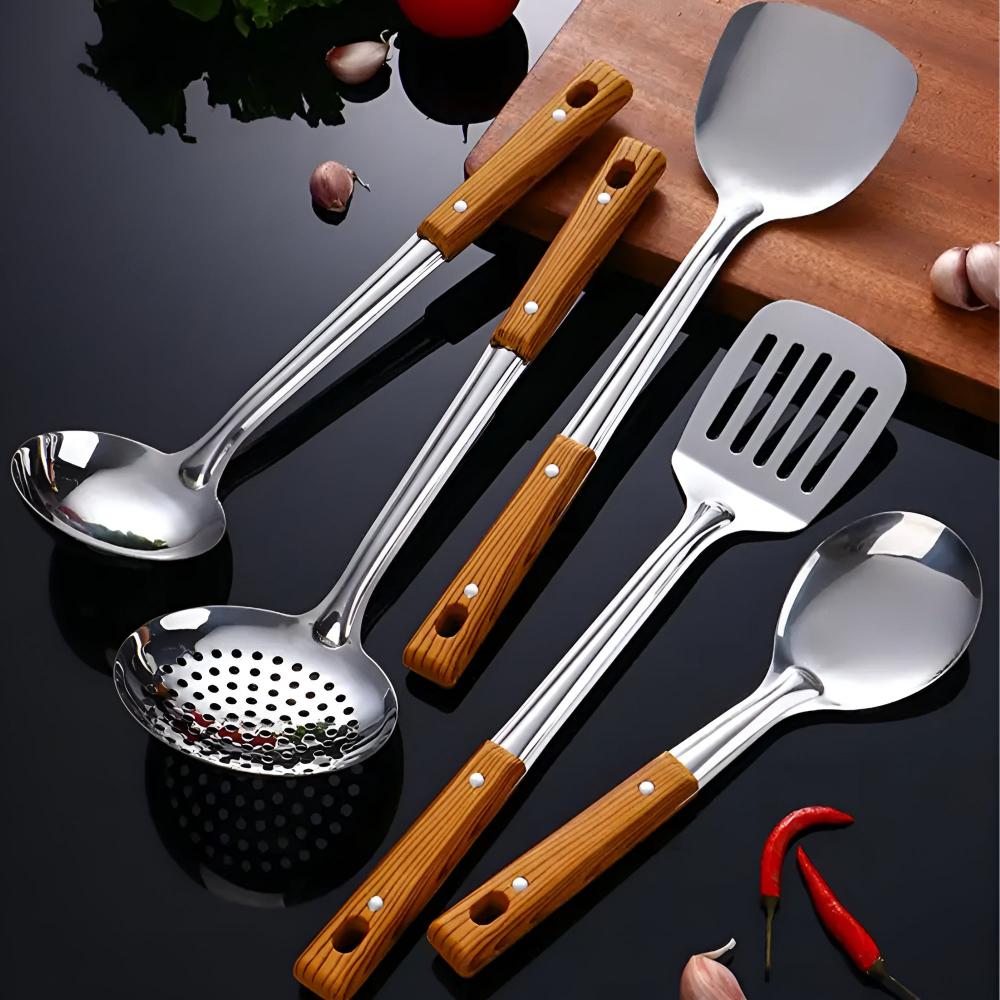 Classic Stainless Steel Kitchen Utensil Set (5 Sets) 0