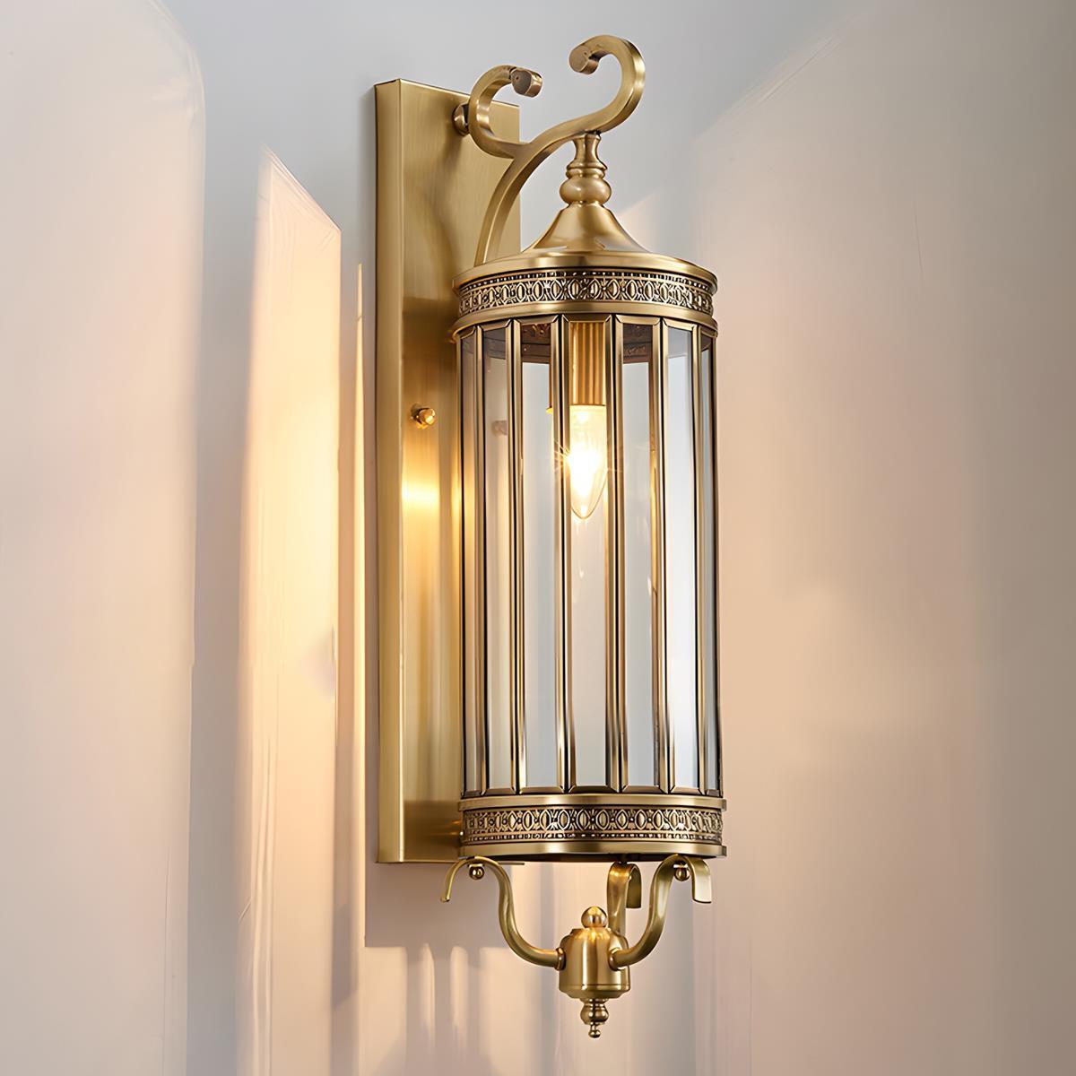 Classic Vintage Outdoor Wall Sconce | IP65 Waterproof Design with Replaceable LED Bulbs | Timeless Illumination for Patios and Gardens