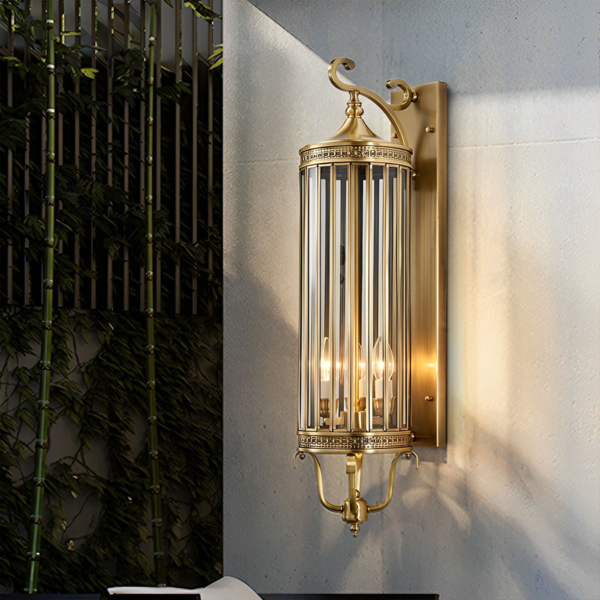 Classic Vintage Outdoor Wall Sconce | IP65 Waterproof Design with Replaceable LED Bulbs | Timeless Illumination for Patios and Gardens