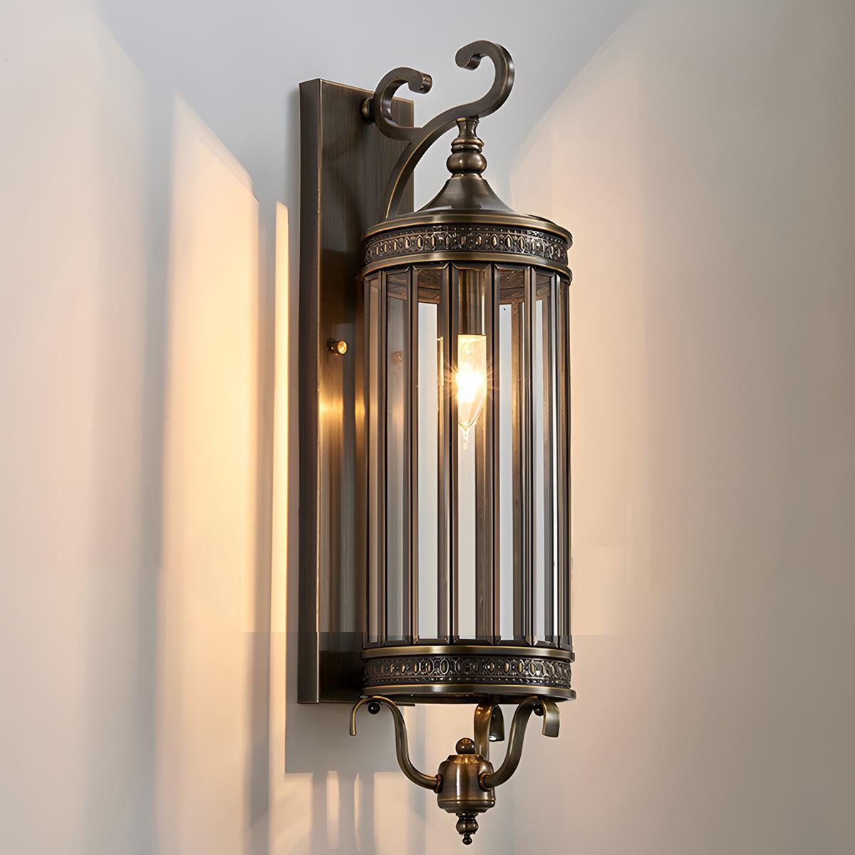 Classic Vintage Outdoor Wall Sconce | IP65 Waterproof Design with Replaceable LED Bulbs | Timeless Illumination for Patios and Gardens