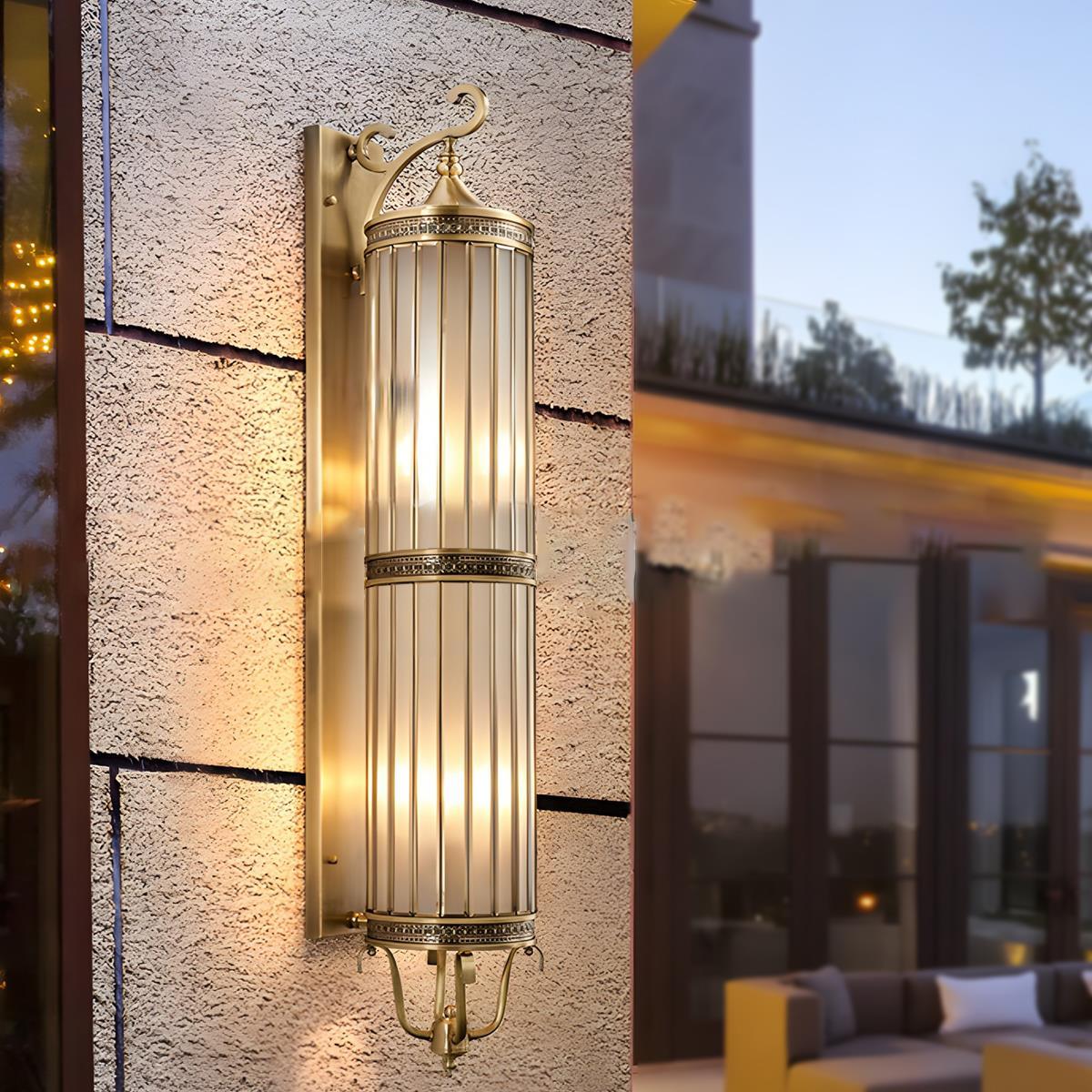 Classic Vintage Outdoor Wall Sconce | IP65 Waterproof Design with Replaceable LED Bulbs | Timeless Illumination for Patios and Gardens