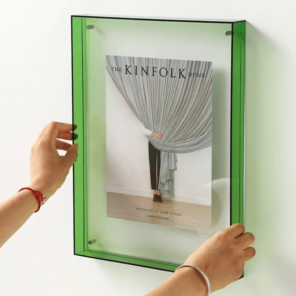 Acrylic Photo Frame | Floating colour border display