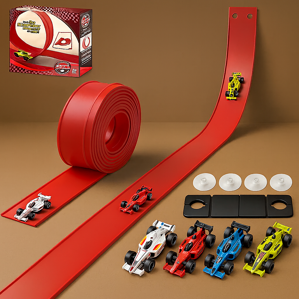 Kids Flexible Roll Up Race Track Set