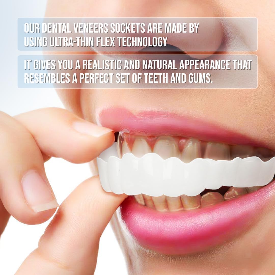 Custom Fit Veneers | Snap-On Solution for Instant Smile Transformation | Comfortable, Durable Design for Flawless Confidence 3