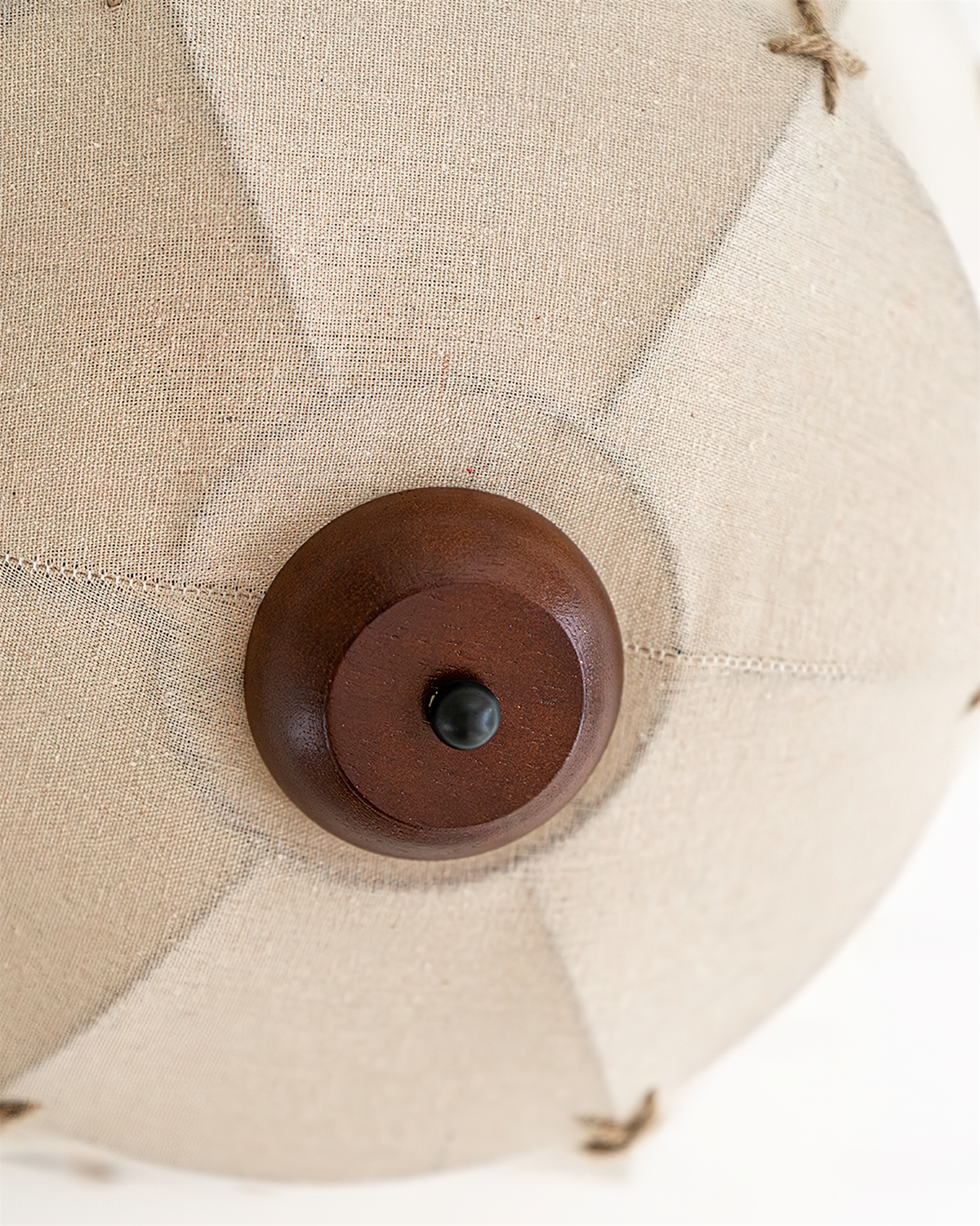 Rustic Wood Fabric Ceiling Light