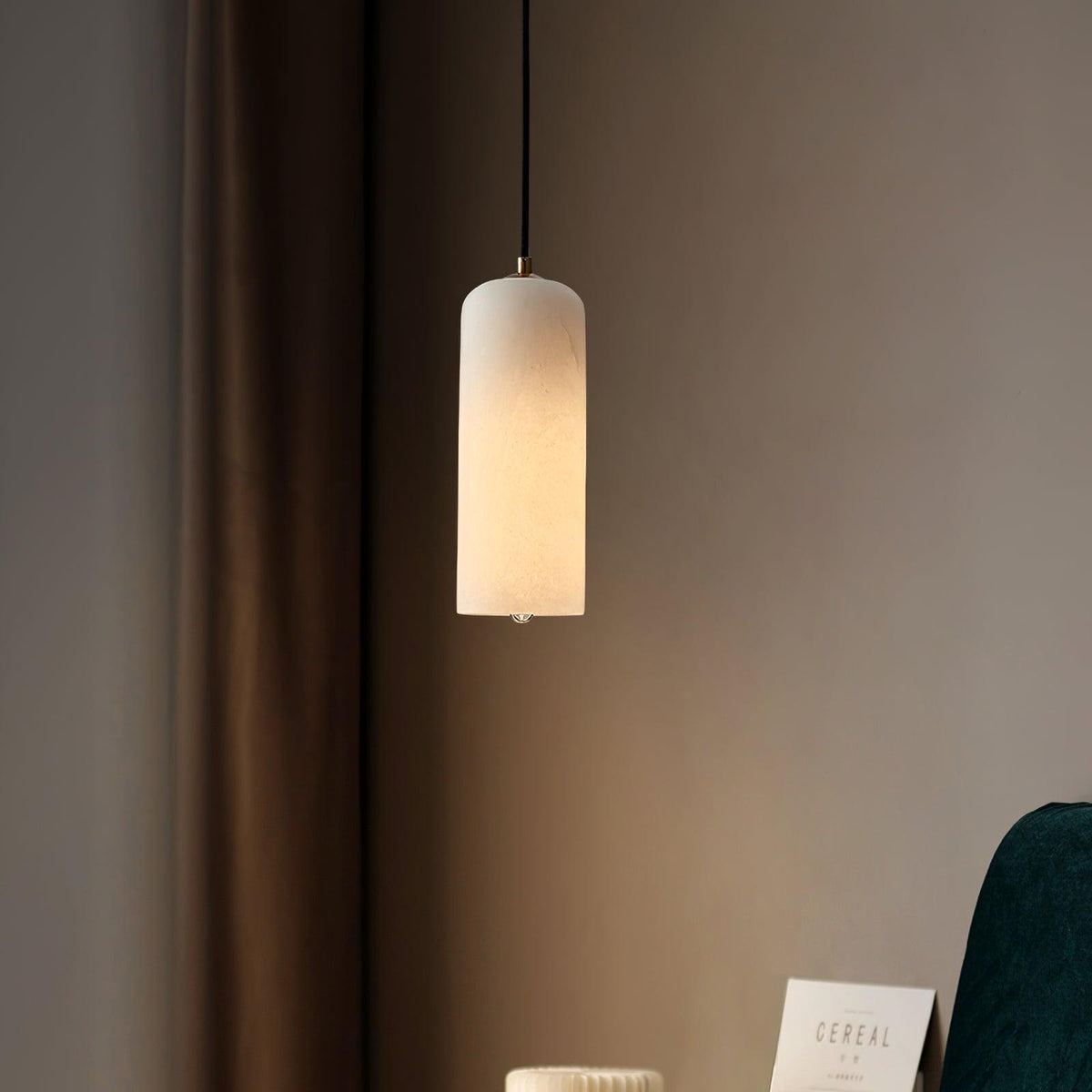 Elegant Alabaster Globe Pendant Light | Adjustable Height Hanging Light for Soft Illumination in Kitchen and Dining Spaces