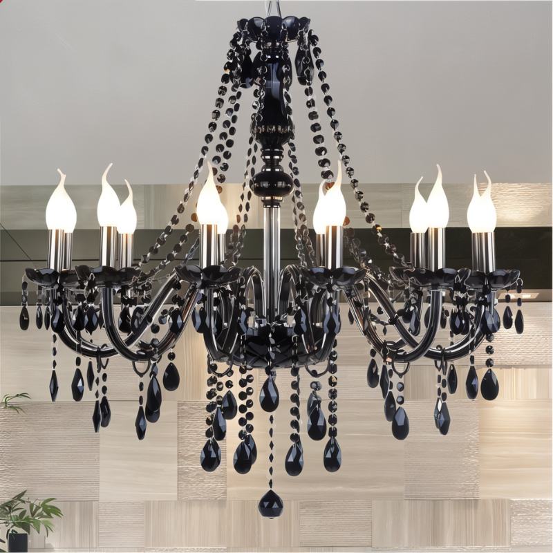 Elegant Modern Crystal Chandelier with Cascading Drops | Luxurious Lighting for Any Room