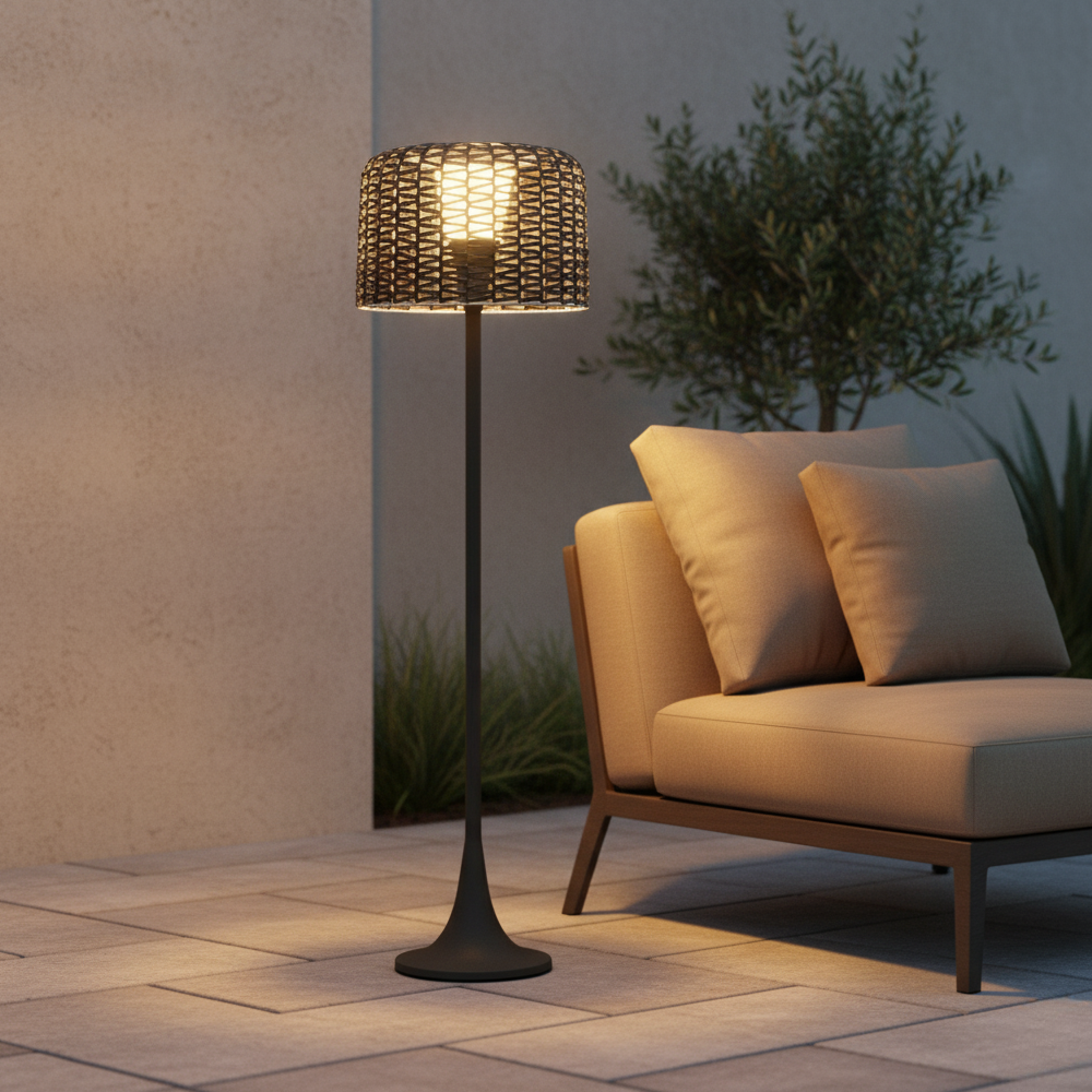Elegant | Solar Garden Lights with Integrated LED & Waterproof Rattan Design for Stylish Outdoor Ambiance