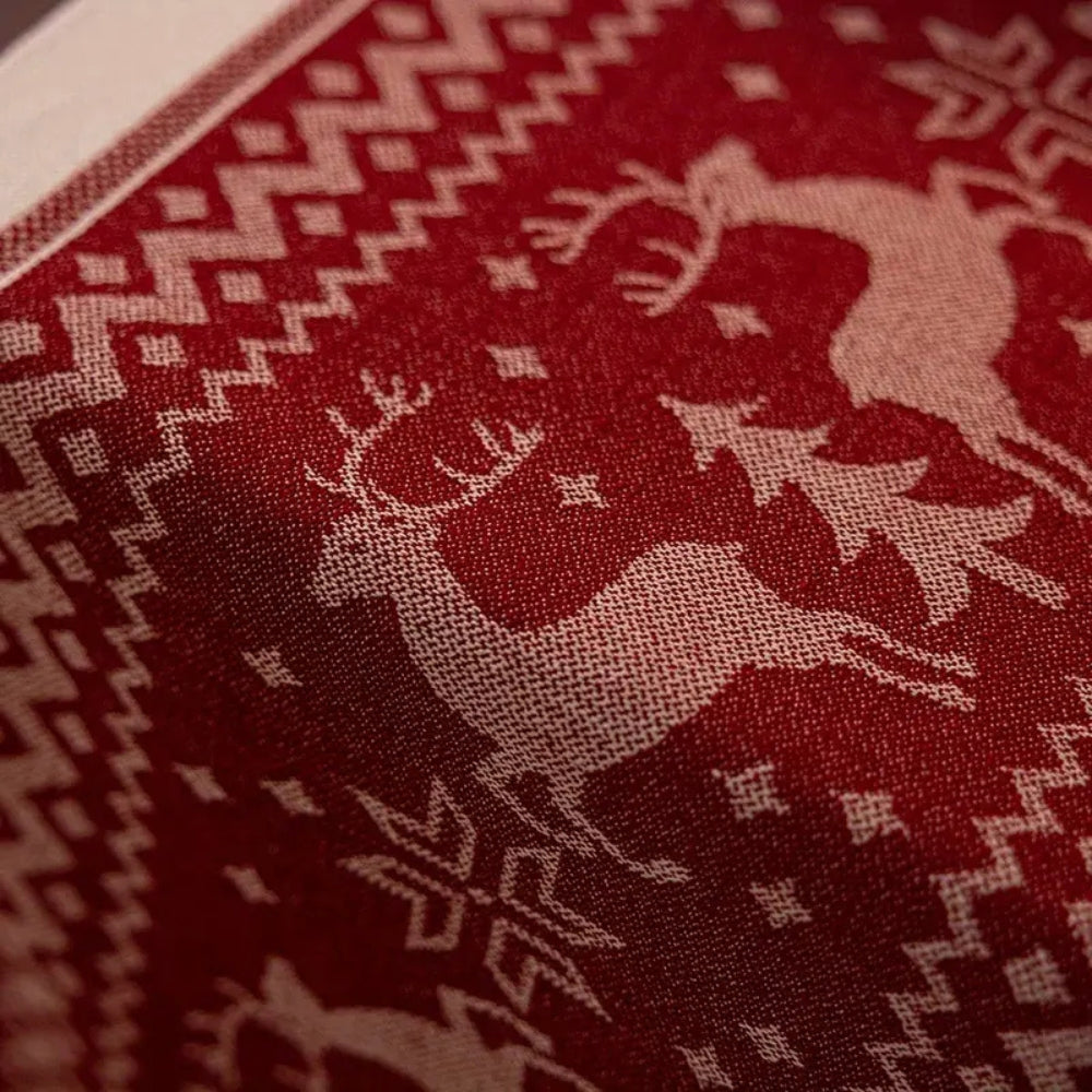 Festive Christmas Elk Table Runner 3