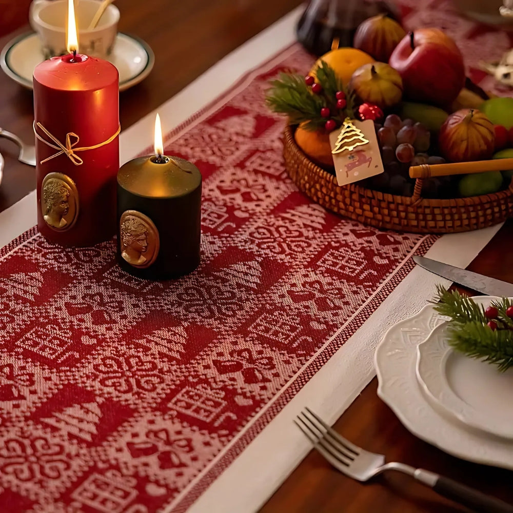 Festive Christmas Elk Table Runner 4