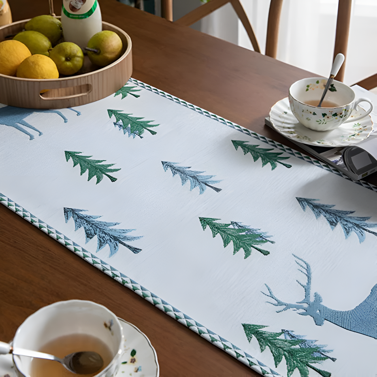 Festive Pine Tree Tassel Runner 5